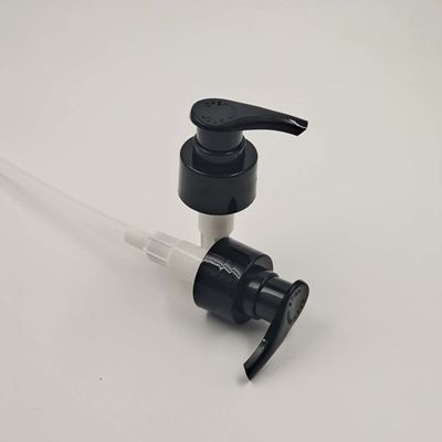 Dosagem plástica da bomba 2cc da garrafa da loção do parafuso preto e branco 28/410mm