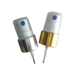 pulverizador da névoa do perfume 1.4cc/T de 18mm, ouro cosmético do distribuidor da bomba e fechamento de prata