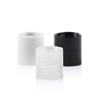 Tampão superior não do disco preto e branco do derramamento 20/410 para a garrafa do champô