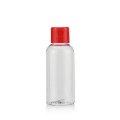 Tipo transparente tampões do aperto do preto de 100ml Flip Top Plastic Bottles With