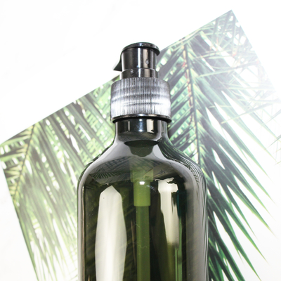 Garrafa plástica do champô do ANIMAL DE ESTIMAÇÃO vazio transparente de Wholesale Brown Gray 300ml do fabricante com tampão da bomba
