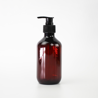 Garrafa plástica do champô do ANIMAL DE ESTIMAÇÃO vazio transparente de Wholesale Brown Gray 300ml do fabricante com tampão da bomba