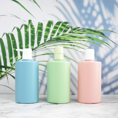 garrafas plásticas vazias cosméticas da garrafa de leite do corpo da lavagem da mão da garrafa do HDPE 500ml para o champô e o condicionador